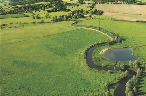 Higham and River Stour aerial photo.